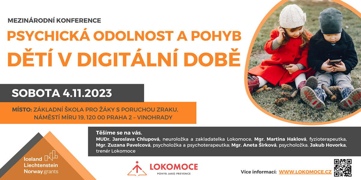 Konference Psychická odolnost a pohyb dětí v digitální době
